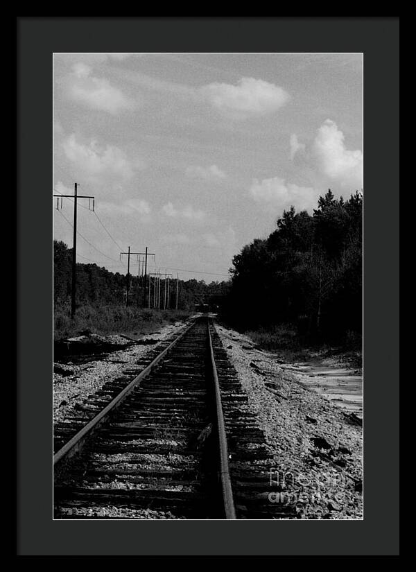 Lonely Railroad Tracks - Framed Print