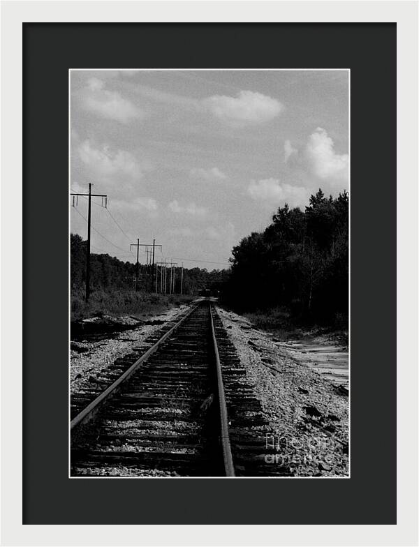 Lonely Railroad Tracks - Framed Print
