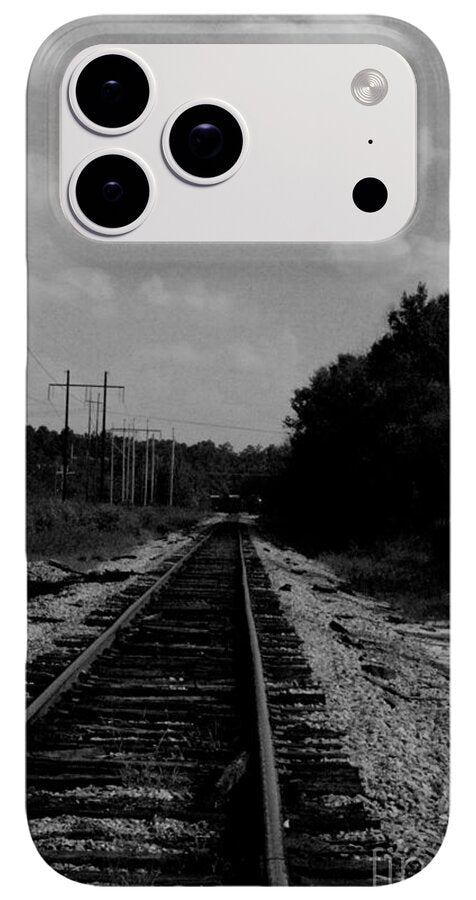 Lonely Railroad Tracks - Phone Case