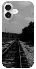 Lonely Railroad Tracks - Phone Case