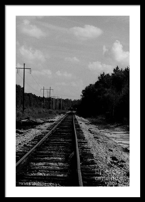 Lonely Railroad Tracks - Framed Print