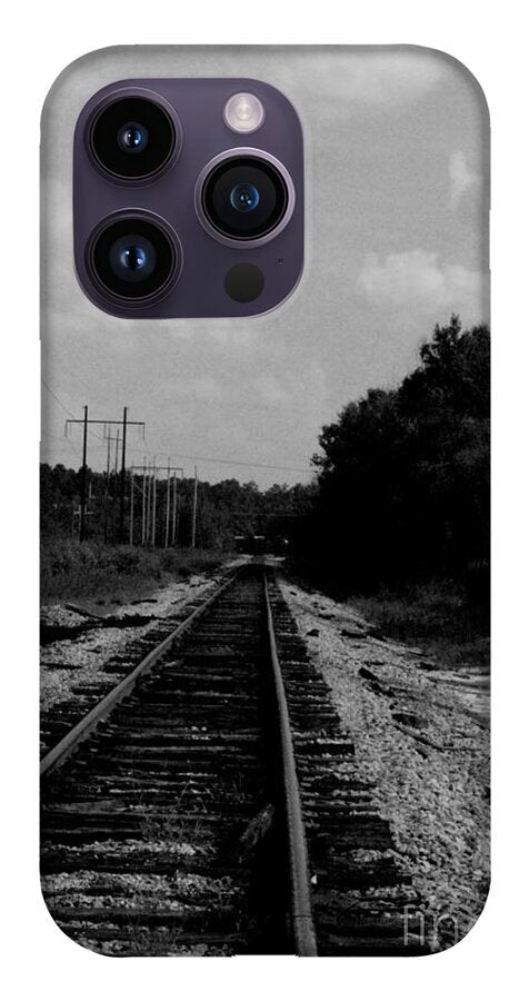 Lonely Railroad Tracks - Phone Case