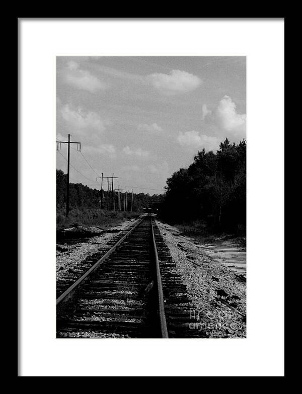 Lonely Railroad Tracks - Framed Print