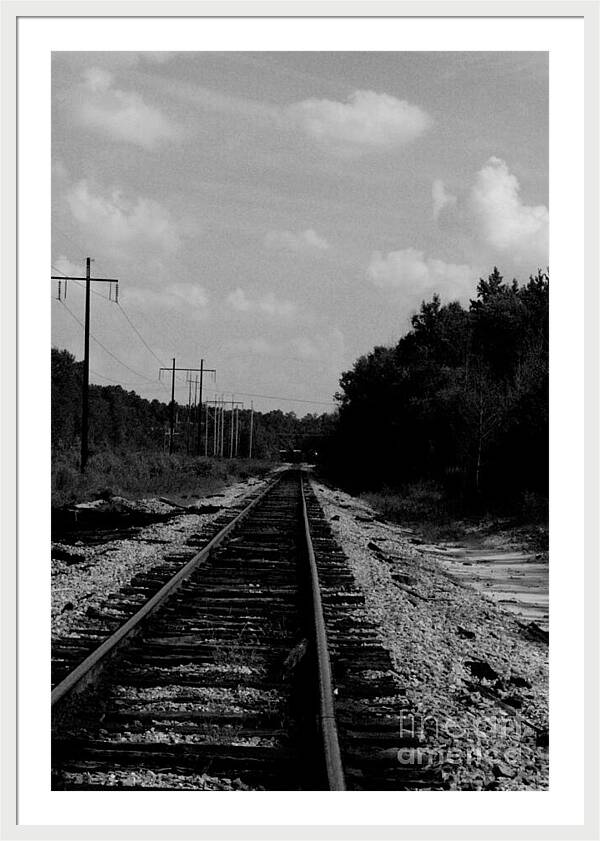 Lonely Railroad Tracks - Framed Print