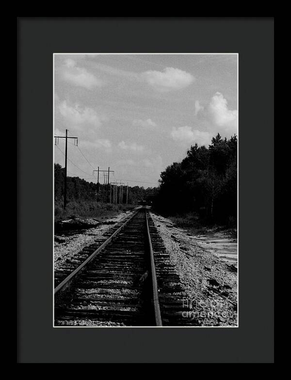 Lonely Railroad Tracks - Framed Print