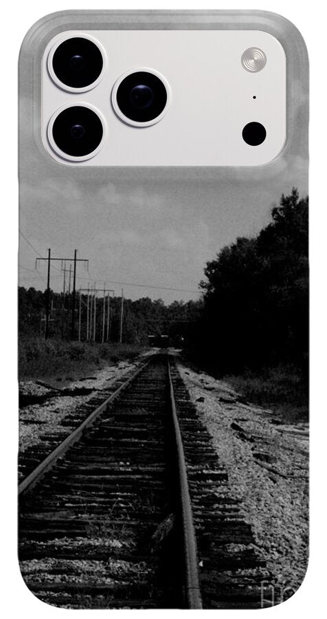 Lonely Railroad Tracks - Phone Case