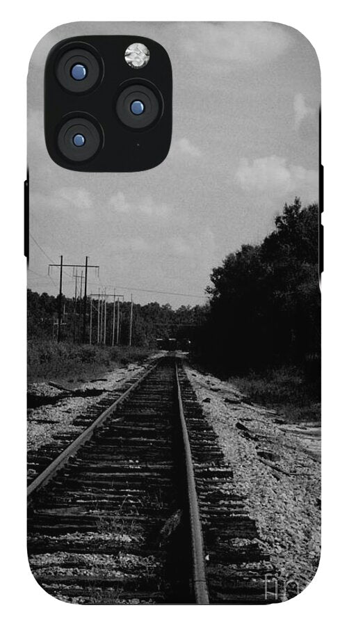 Lonely Railroad Tracks - Phone Case