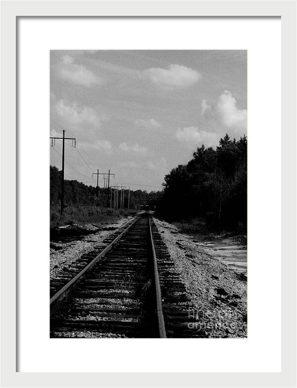 Lonely Railroad Tracks - Framed Print