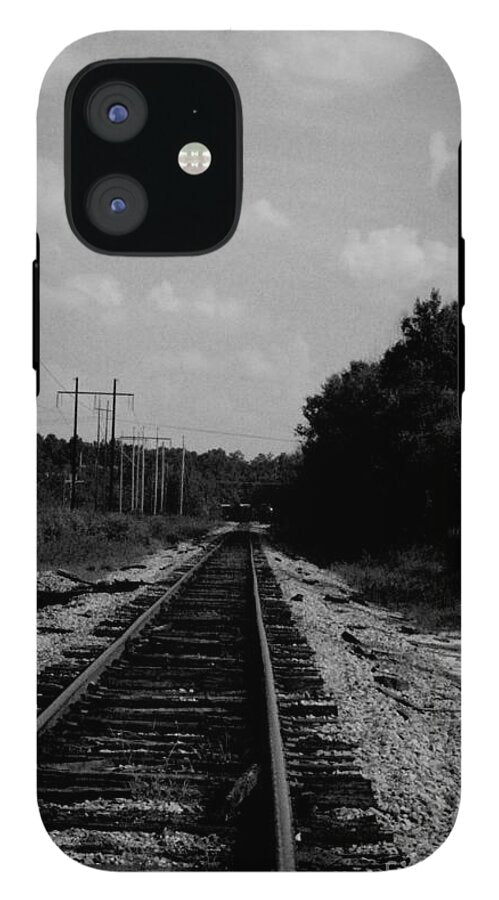 Lonely Railroad Tracks - Phone Case