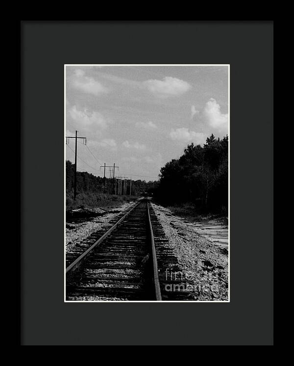 Lonely Railroad Tracks - Framed Print