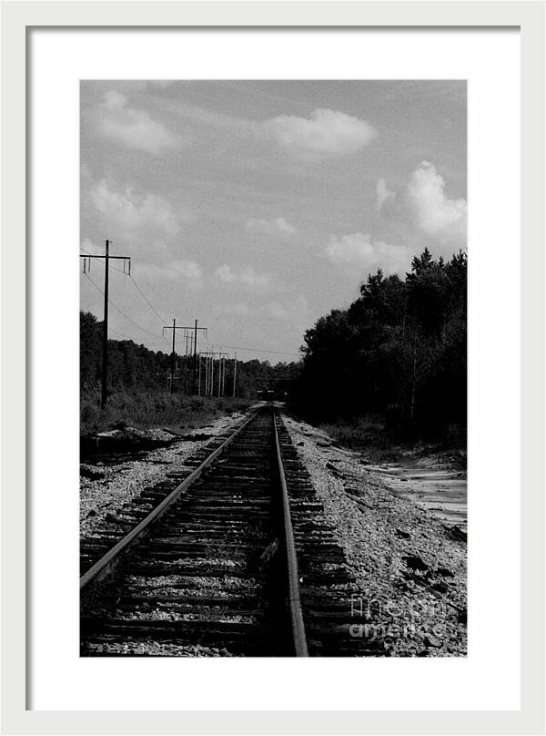 Lonely Railroad Tracks - Framed Print