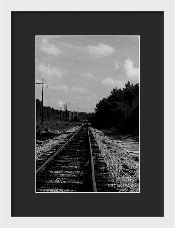 Lonely Railroad Tracks - Framed Print