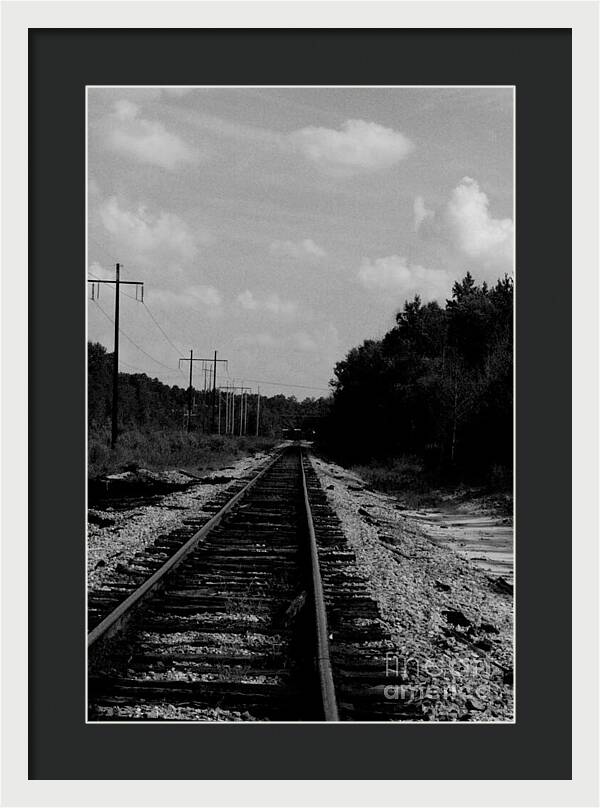 Lonely Railroad Tracks - Framed Print