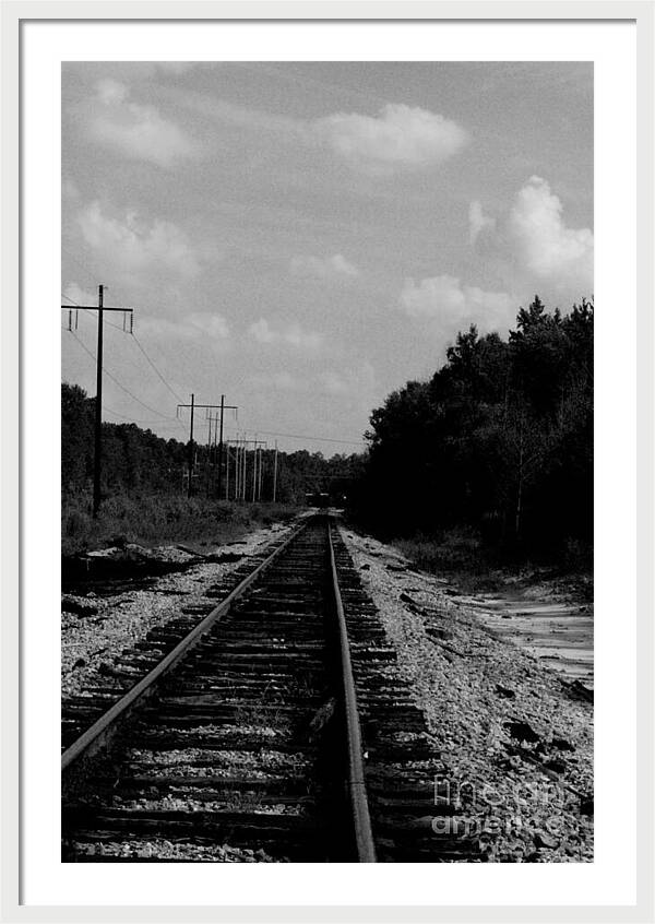 Lonely Railroad Tracks - Framed Print