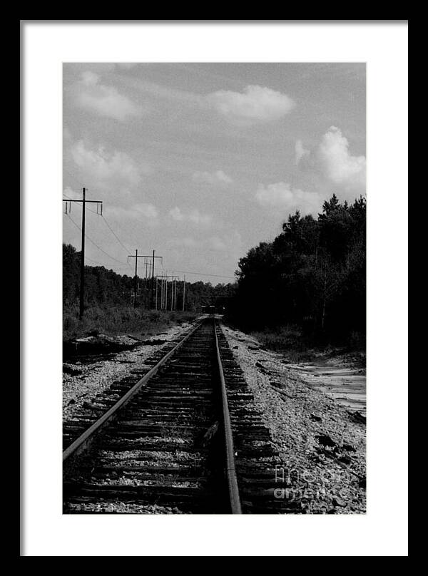 Lonely Railroad Tracks - Framed Print