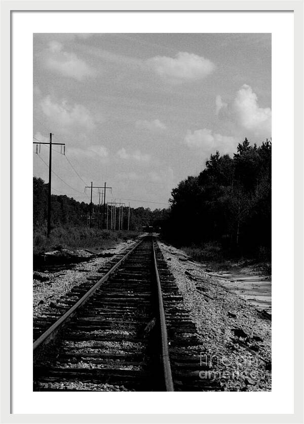 Lonely Railroad Tracks - Framed Print