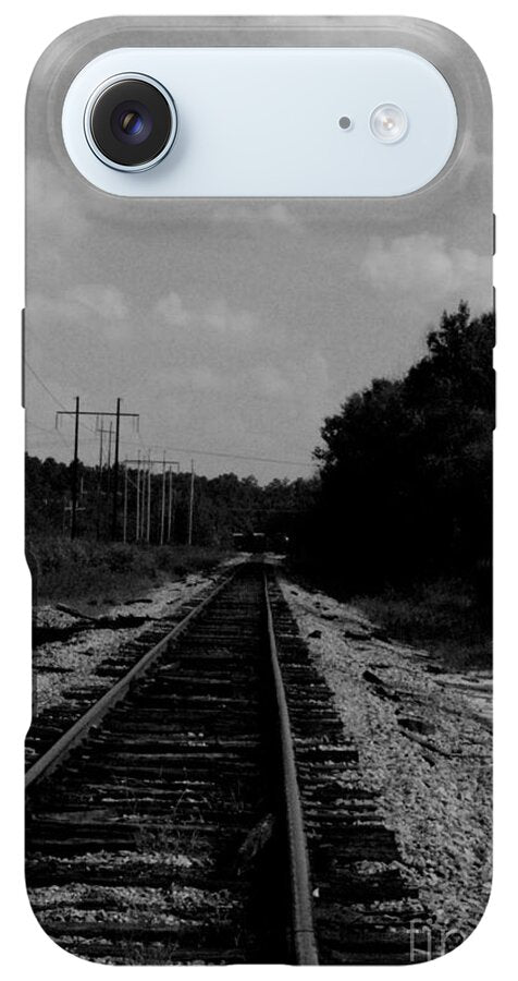 Lonely Railroad Tracks - Phone Case