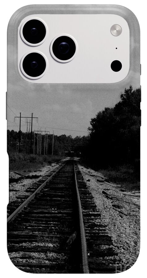 Lonely Railroad Tracks - Phone Case