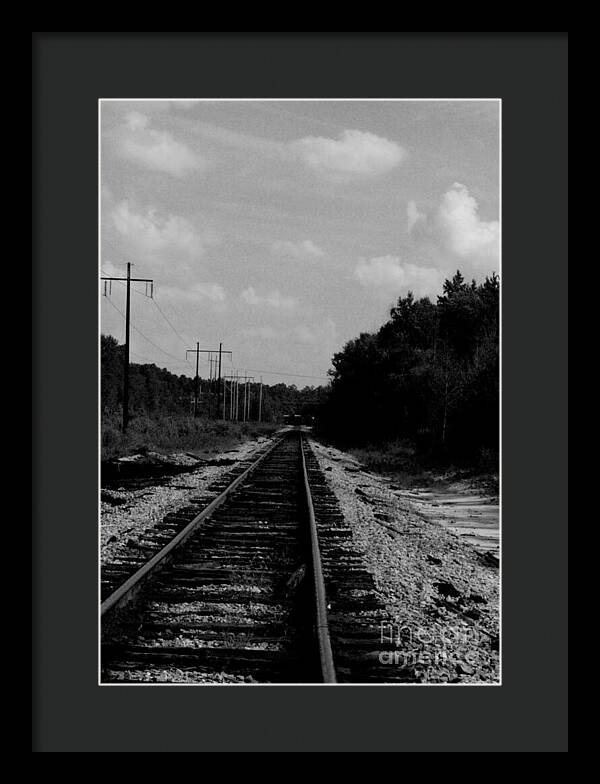 Lonely Railroad Tracks - Framed Print