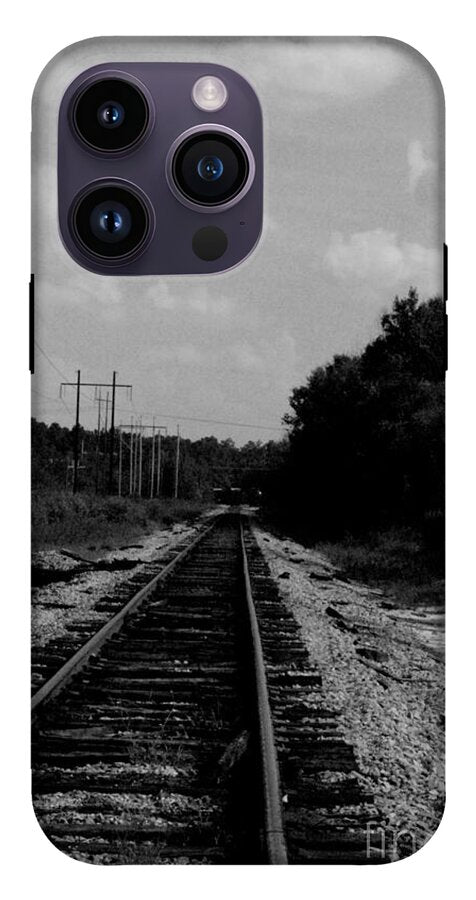 Lonely Railroad Tracks - Phone Case