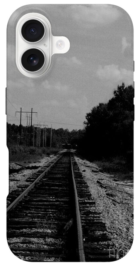 Lonely Railroad Tracks - Phone Case