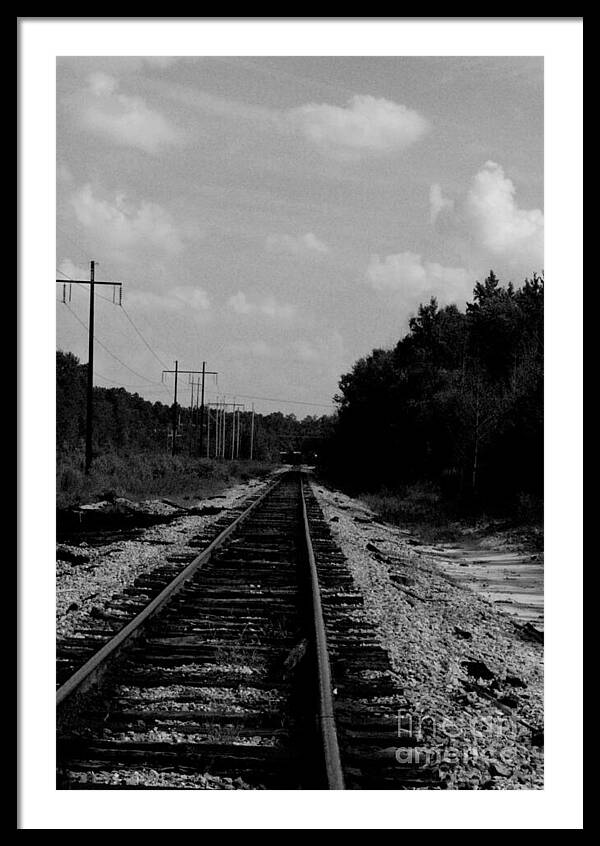 Lonely Railroad Tracks - Framed Print