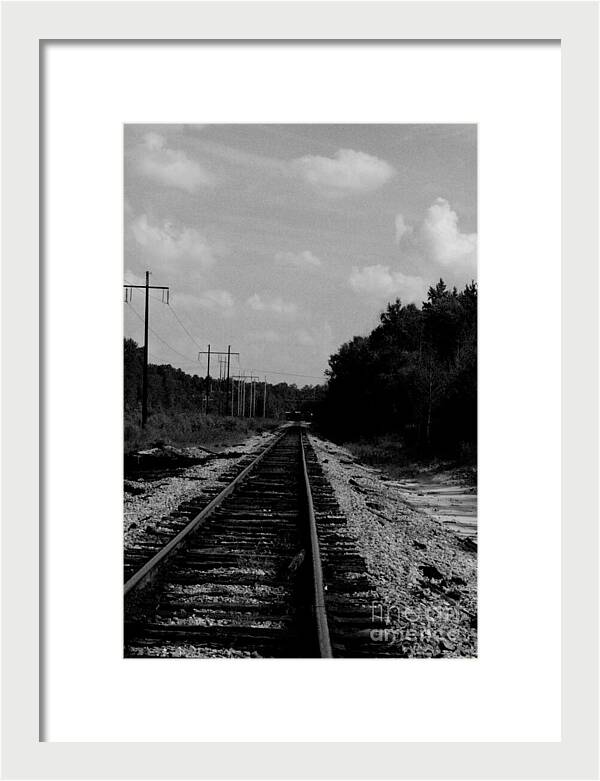 Lonely Railroad Tracks - Framed Print