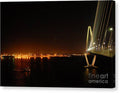 Night View of Cable-Stayed Bridge - Canvas Print