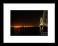Night View of Cable-Stayed Bridge - Framed Print