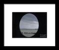Ocean View Through Circular Frame - Framed Print