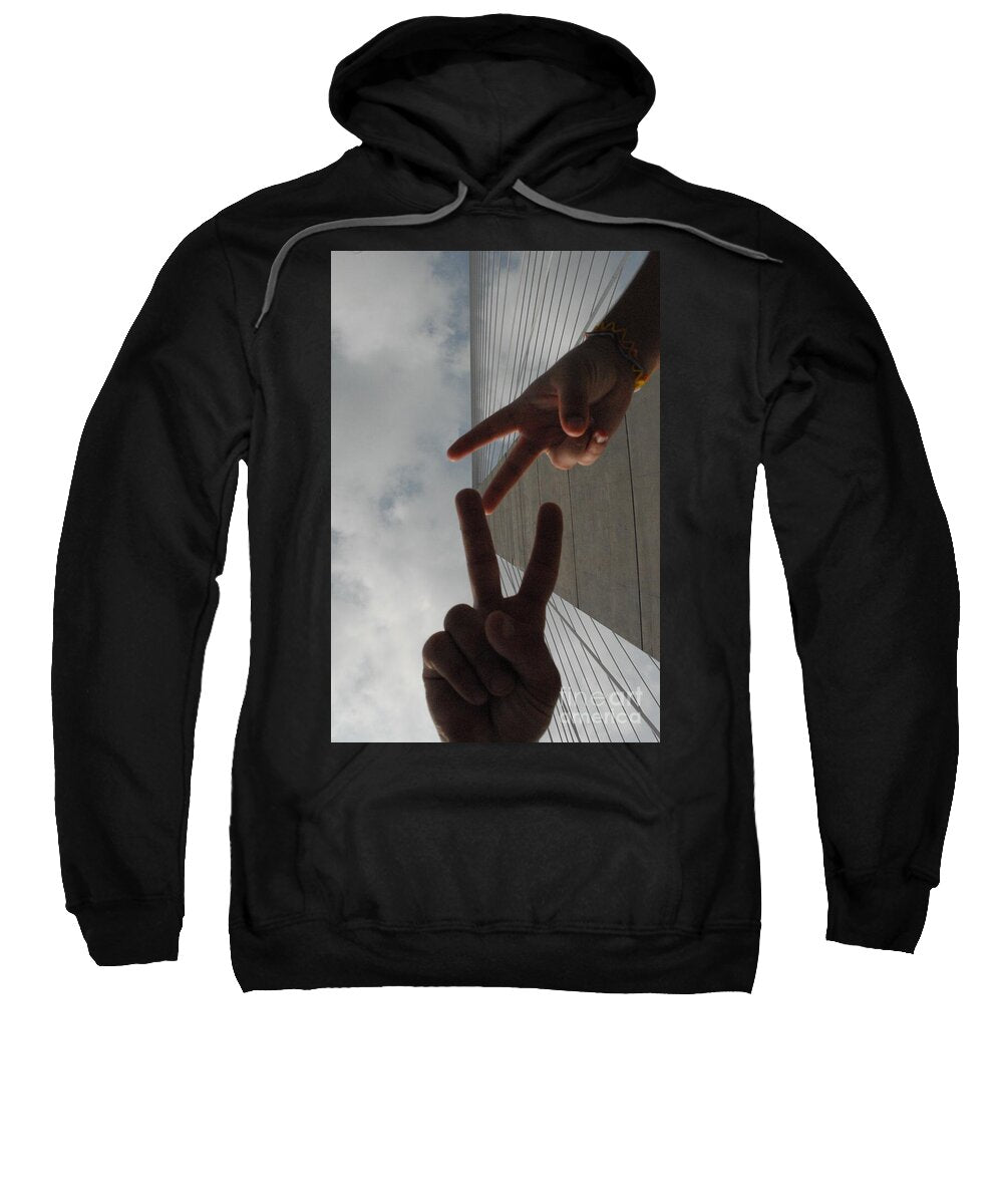 Peace Gesture Against Skyscraper - Sweatshirt