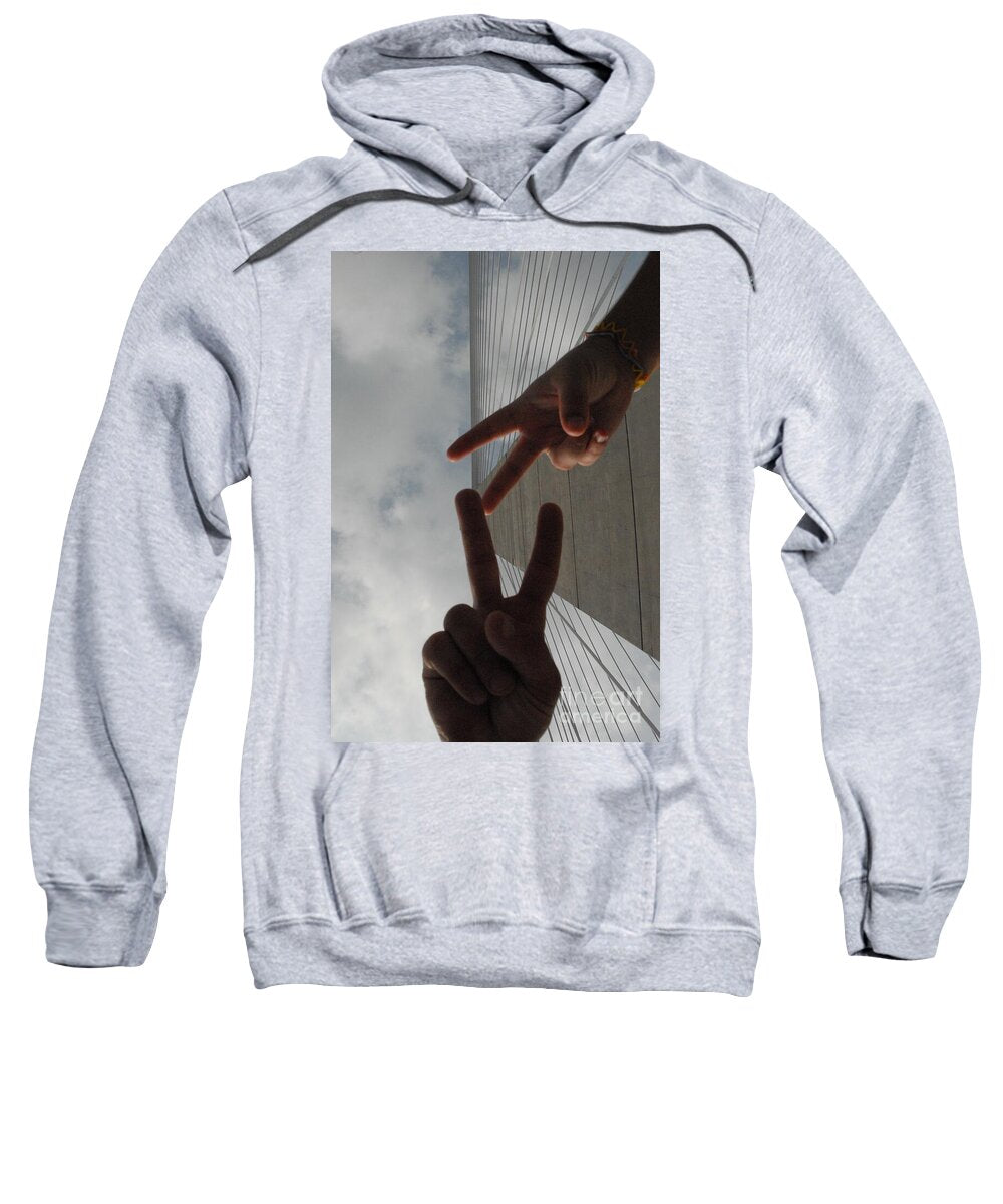 Peace Gesture Against Skyscraper - Sweatshirt