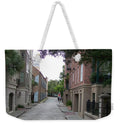 Quiet Cobblestone Street in City - Weekender Tote Bag
