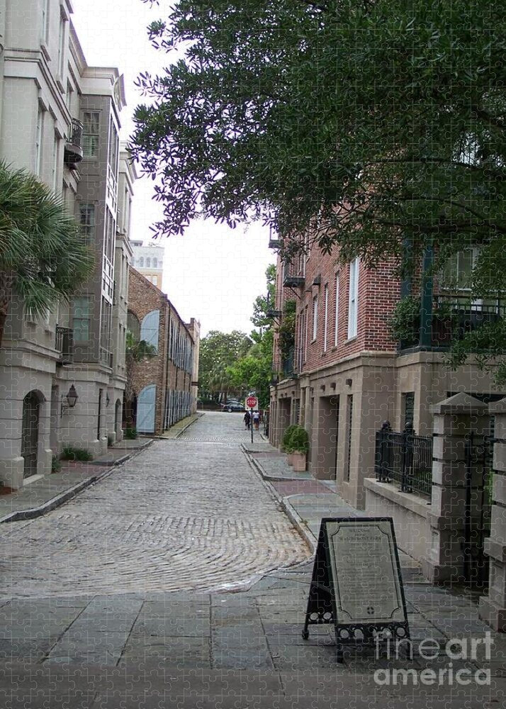 Quiet Cobblestone Street in City - Puzzle