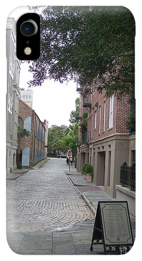 Quiet Cobblestone Street in City - Phone Case