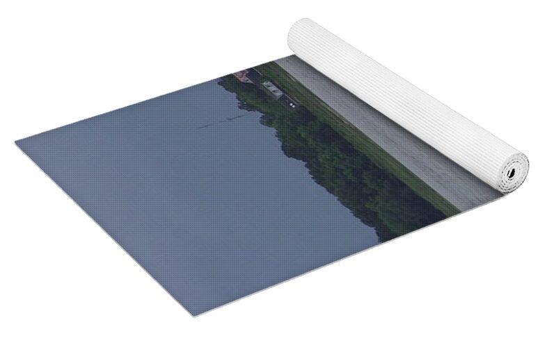 Rocky Shoreline with Overcast Sky - Yoga Mat