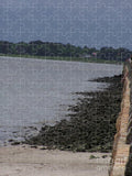 Rocky Shoreline with Overcast Sky - Puzzle