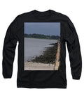 Rocky Shoreline with Overcast Sky - Long Sleeve T-Shirt