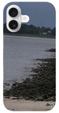 Rocky Shoreline with Overcast Sky - Phone Case