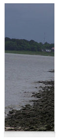Rocky Shoreline with Overcast Sky - Yoga Mat
