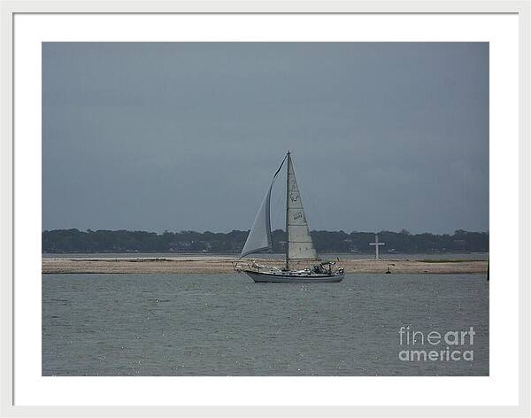 Sailboat on a Calm Sea - Framed Print