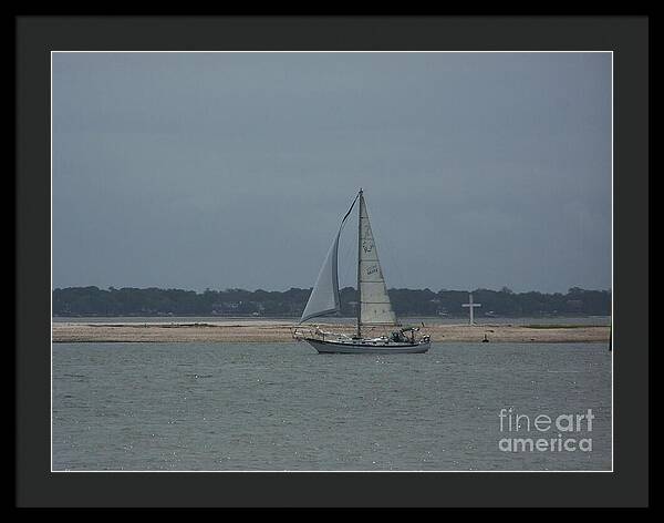 Sailboat on a Calm Sea - Framed Print