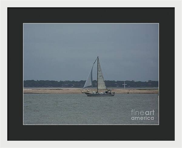 Sailboat on a Calm Sea - Framed Print