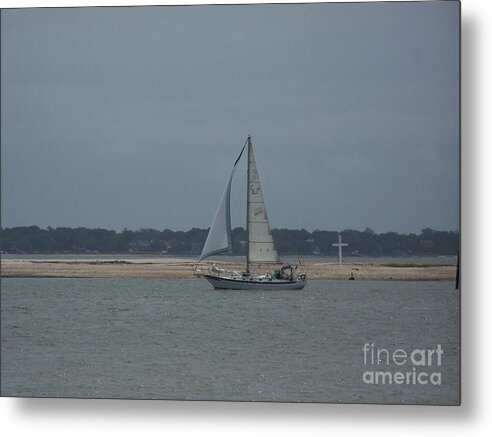 Sailboat on a Calm Sea - Metal Print