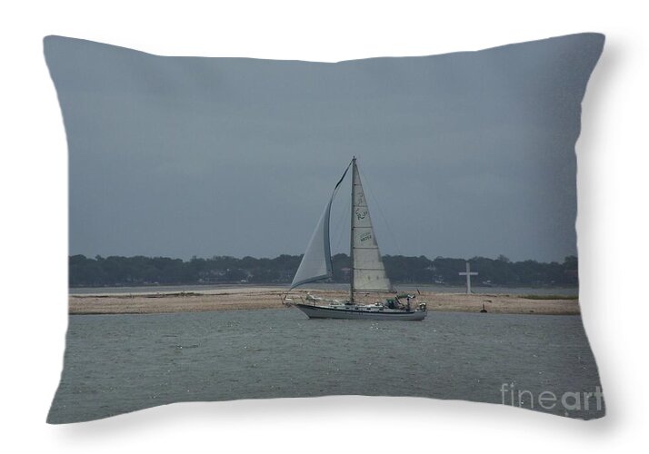 Sailboat on a Calm Sea - Throw Pillow