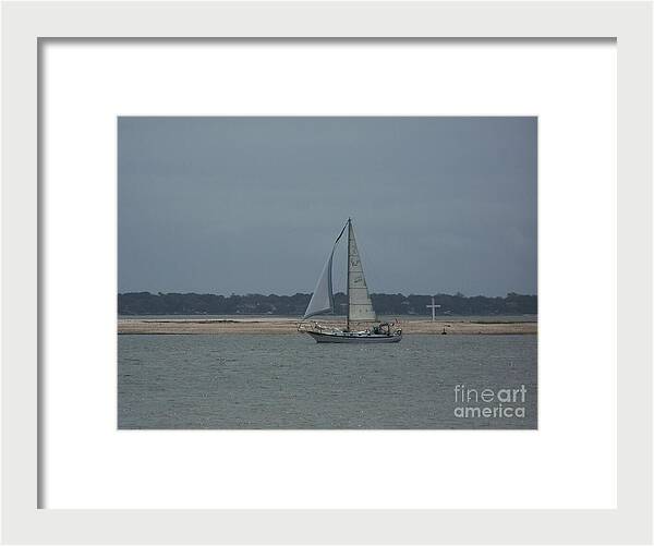 Sailboat on a Calm Sea - Framed Print