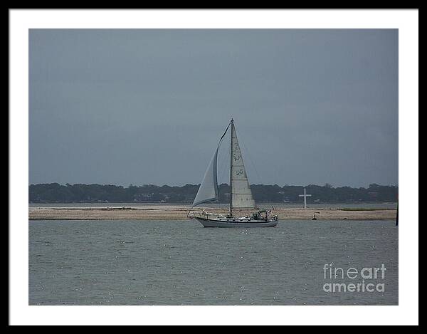 Sailboat on a Calm Sea - Framed Print