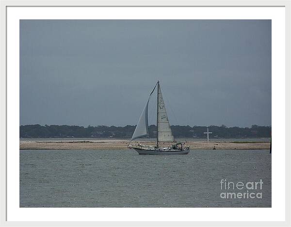 Sailboat on a Calm Sea - Framed Print