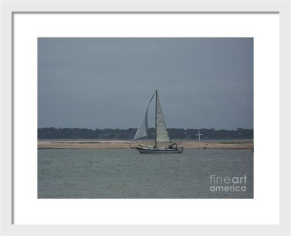 Sailboat on a Calm Sea - Framed Print