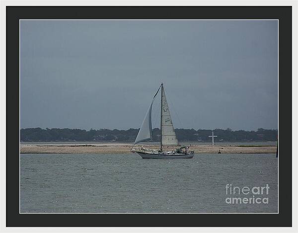 Sailboat on a Calm Sea - Framed Print